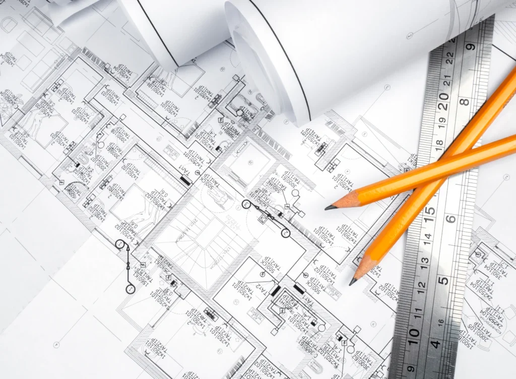 Engineering construction and electrical plan